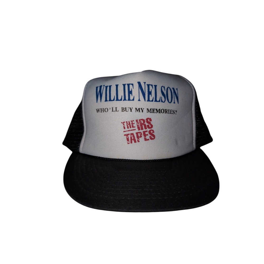 Willie Nelson Who'll Buy My Memories The IRS‎ Tapes Trucker Hat Vintage Snapback